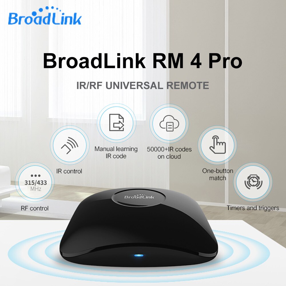 Módulos De Automatización Inteligente Broadlink RM4 Pro Casa WiFi Switch IR  RF Universal Intelligent Controlador Remoto Trabaja Con Alexa Google De  25,26 €