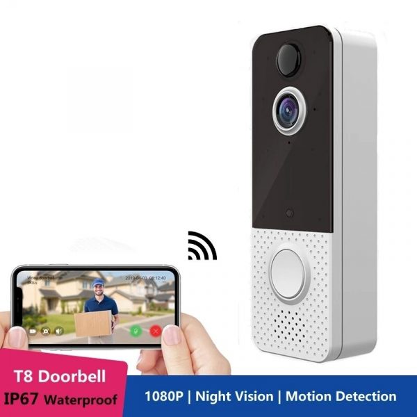 Waterproof Smart Video Doorbell T8 New Trend 1080P with PIR Motion Detection JJ Smart Living