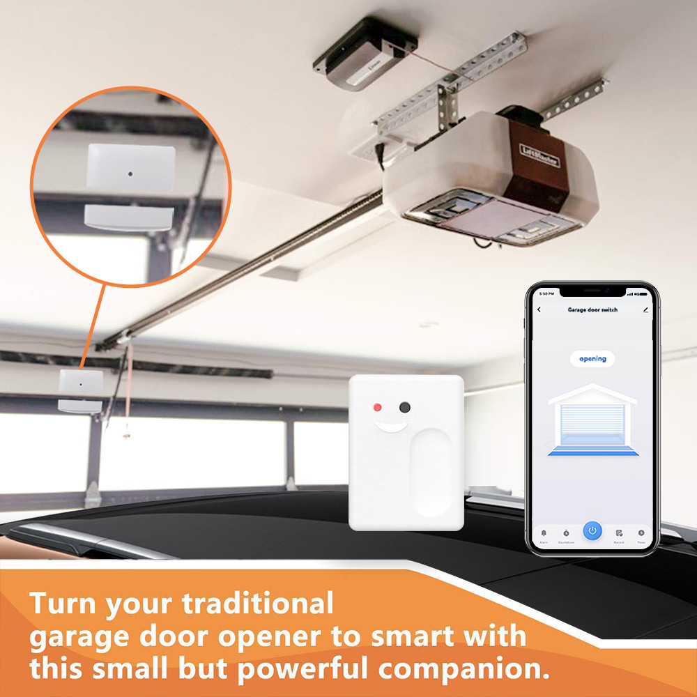 Smart Wifi Garage Door Opener, Control From Mobile App Home Automation